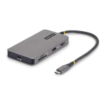 StarTech.com USB-C multiport-adapter 4K 60Hz HDMI, 140W Power Delivery, USB 10Gbps hub, GbE, SD- ja MicroSD-pessa, Plug-and-Play mini-dokk Dell, HP ja Lenovo sdalaptopidele