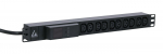 Lanview 19"" rack mount power strip, 1U, 16A with 10 x C13 socket,