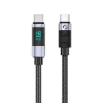Orico LDC2C andmelekande- ja laadimiskaabel | USB-C otse USB-C | PD | 100W | LED-ekraaniga | 3m | must