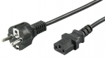 MicroConnect Power Cord CEE 7/7 - C13 3m Black, straight Schuko