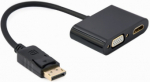 Gembird Adapter DisplayPort mees - HDMI naine + VGA naine must