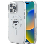 Karl Lagerfeld KLHMP16XHLSCHH iPhone 16 Pro Max 6.9" valge/white karbikaitse IML Metall Choupette Magnetpeakompatibiliteet