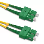 Qoltec Patchcord fiber optic SC/APC - SC/APC | Singlemode | 9/125 | G652D | Duplex | 0.5m