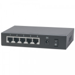 Intellinet 561082 Switch 5p Gigabit PoE Passthrough, zasilany PoE vi AC, 68W