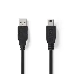 Nedis USB 2.0 kaabel | A male - Mini 5-pin male | 2,0 m | Must