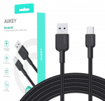 AUKEY CB-NAC1 Nailonkaabel USB C - USB A 1m 3A