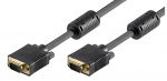MicroConnect SVGA HD15 2m M-M w.ferrit core Double Shielded Black