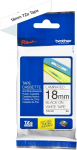 BROTHER TZe-241 tindilint, 18 mm x 8 m, must valgel taustal (TZE241)