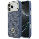 GUESS Case 4G Strass Logo MagSafe iPhone 18 Pro Max / 17 Pro Max jaoks, sinine