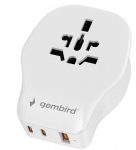 Gembird Energiaadapter reis 20W/valge TPA-1A2C20-02-W