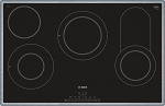 Bosch PKC845FP1D Series 6 Electric Hob (Self-Standing) 80cm, Black