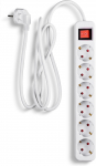 Fuj:tech 6-osaline pikendusjuhe, 1,5 m, valge (KY-G106S 1,5 m)