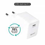 eSTUFF INFINITE (GRS) USB-C Charger EU PD 60W GaN. 1 x USB-C.