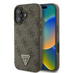 GUESS GUHCP16MP4TDPW iPhone 16 Plus 6.7" brzowy/pruun kvakaaneline nahast 4G kolmnurk Strass