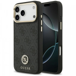 GUESS mbris iPhone'i 17 Pro Max jaoks, hildub MagSafe'iga GUHMP17XP4GRMDEK (PU 4G Strass logo), must
