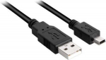 Sharkoon USB 2.0 A-B kaabel mini, must, 0,5 meetrit
