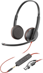 HP Blackwire 3225 Stereo USB-C Headset +3.5mm Plug +USB-C/A