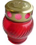 GERALDA Candle red. 7x10cm