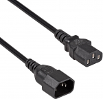 Fuj:tech C14 C13 seade ja pikenduskaabel, must, 5 m (JT-ST3-Black-5m)