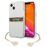 GUESS GUHCP13SKB4GBR iPhone 13 mini 5,4" lbipaistev kvakott 4G pruun rihmaga Charm