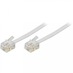 Deltaco telefonikaabel RJ11-RJ11, 2 m, valge (DEL-159F)