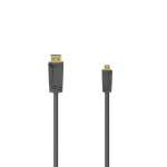 Hama 00205016 HDMI-kaabel 1,5 m HDMI tp A (Standard) HDMI tp D (Micro) Must