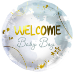 Folat Foil Balloon AND quot;Welcome Baby Boy AND quot; 45cm