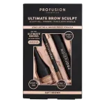 Set Profusion Cosmetics: Ultimate Brow Sculpt, Eyebrow Gel, Soft Brown, 1.8 g + Ultimate Brow Sculpt, Defining, Eyebrow Cream Pencil AND Brush 2-In-1, Soft Brown, 0.07 g + Ultimate Brow Sculpt, Eyebrow Pomade, Soft Brown, 4 ml