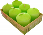 PROVENCE Candles Green 3.8x5.5cm 6pcs