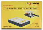 DELOCK External HDD/SSD Enclosure 3,5 AND quot; SATA Black 47224