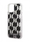 Karl Lagerfeld Kvakate Liquid Glitter Monogram Black, iPhone 14 Plus, KLHCP14MLMNMK