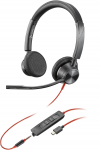 HP Blackwire 3325 Stereo USB-C Headset +3.5mm Plug +USB-C/A