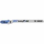 BOSCH Brzeszczot do wyrzynarek Flexible for Metal 83mm T 118 EOF 5szt.Estonia:Srestik metallile, painutatav 83mm T 118 EOF, 5 tk.