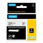 DYMO Vrvribbon Rhino Industrial Polester / 18484 Must, valge XL