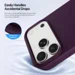 DUX DUCIS case PIEL LIQUID SILICONE, hitub MagSafe'iga, iPhone 18 Pro/17 Pro, burgundi