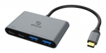 Akasa AK-CBCA31-18BK liidesihub USB 3.2 Gen 1 (3.1 Gen 1) Type-C 10000 Mbit/s Alumiinium