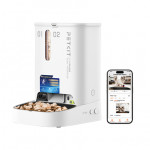 PETKIT YumShare Dual-hoputusstur 2 Automaatne Doseerija Kaameraga | Mahutavus 5 L | Materjal ABS, 304 roostevaba teras | Valge