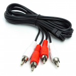 EXD Helkaabel 2x RCA 2x RCA, 1 meetri pikkune, must