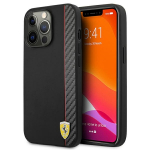 FERRARI FESAXHCP13LBK iPhone 13 Pro/13,6-tolline, must karbikas, On Track Carbon Stripe