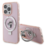 Karl Lagerfeld KLHMP15XHMRSKCP iPhone 15 Pro Max 6.7" rowy/pink hardcase Ring Stand Karl AND Choupettte MagSafe