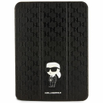 Karl Lagerfeld KLFC11SAKHPKK iPad 10,9" Folio Magnetkaas kogumbris tarny/must Saffiano Monogram Ikonik