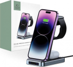 Tech-protect QI15W-A26 3in1 Wireless Charger Black