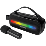 SVEN Klar PS-255, must (12W, Bluetooth, FM, USB, karaoke mikrofon, 3600mAh)