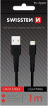 Swissten "Basic Fast Charge 3A Lightning (MD818ZM/A) 1M" Black