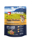 Ontario Kuivtoit kutsikatele Koerapoja keskmine lambaliha ja riisiga, 0,75 kg