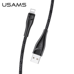 USAMS Kabel pleciony U41 vlk 1m 2A czarny/must SJ391USB01 (US-SJ391) Kiirlaadimine