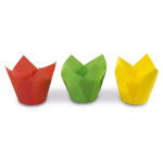 Guardini Tulipikujulised paberkoogivormid 12 tk vrvilised Easy Bake 7,5 x 8 cm