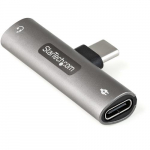 StarTech.com USB-C audio AND amp; charge adapter - USB-C audio adapter with 3.5mm TRRS headphone/headset jack and 60W USB Type-C power delivery pass-through charger - for USB-C phone/tablet/laptop