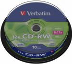 Verbatim CD-RW matrits 700MB, 12x kiirusega, 10 tkilise spindli pakett