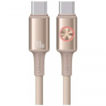 USAMS Huan seeria SJ751 240W USB-C ja USB-C kaabel, 1,2 meetri pikkune, titaanist